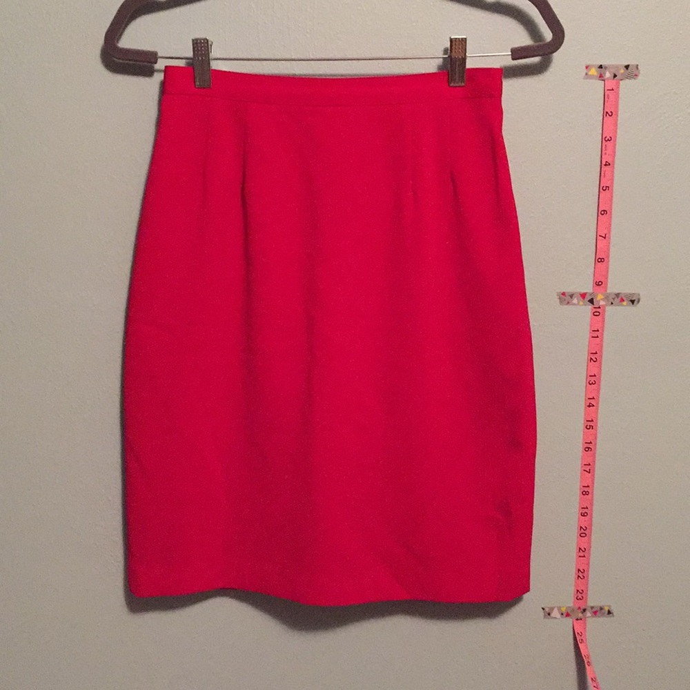 Vintage Fire Engine Red Corded Skirt Size 6